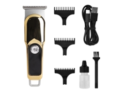 Cortador De Cabelo Elétrico Metal Dourado Preciso Leve 600mah Para Uso Em Casa Com Bateria Integrada
