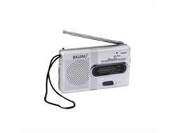 Rádio Am/fm Portátil Com Alto Falante E Entrada Para Fone De Ouvido Alimentado Por 2 Pilhas Aa 
