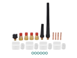Kit De Acessórios Para Soplete Tig 21 Peças: Coleteras, Copas De Vidro, Taponeras Para Modelos Wp‑9 20 25 300a