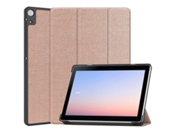 Capa de couro com textura Custer da Webake 3 dobras para tablet Docomo Dtab D 51c