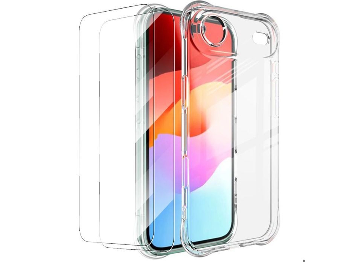 Capa Para Iphone Air - Booling - Capa Transparente E Fina De Silicone Com Cantos Reforçados - 2 Películas De Vidro Temperado