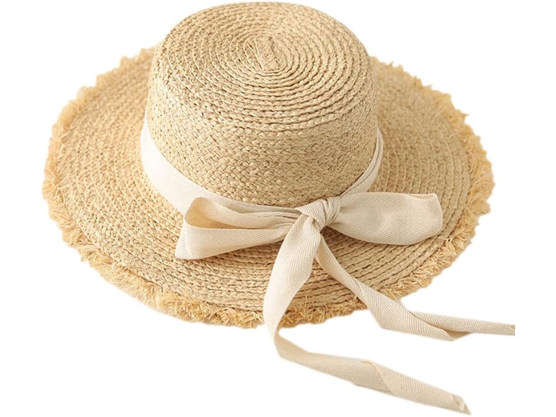 Palm Chapéu Feminino, Atividades Ao Ar Livre, Laço de Fita Para Proteção Solar, Praia, Laço, Tamanho Único