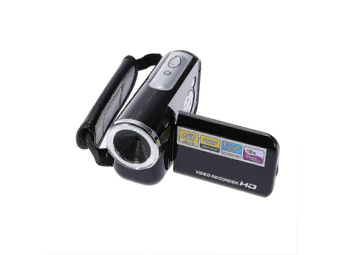 Mini Câmera De Vídeo Digital Portátil, 16 Megapixels, Flash Led, Zoom Digital, Tela De 2 Polegadas, Preta.