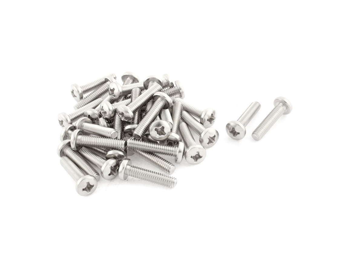 Fusíveis de aço inoxidável com cabeça Phillips, 5/16" x 18" x 1 3/8" (40 mm), pacote com 35 peças, CHABERLU