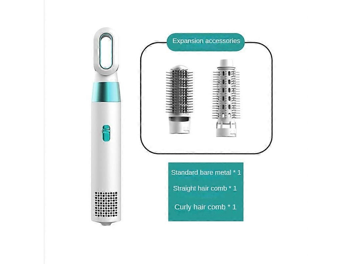 Secador De Cabelo 3 Em 1 Doméstico Com Ar Quente, Pente Multifuncional De Boca Redonda Para Alisar E Cachear, Mini Secador De Cabelo Automático.