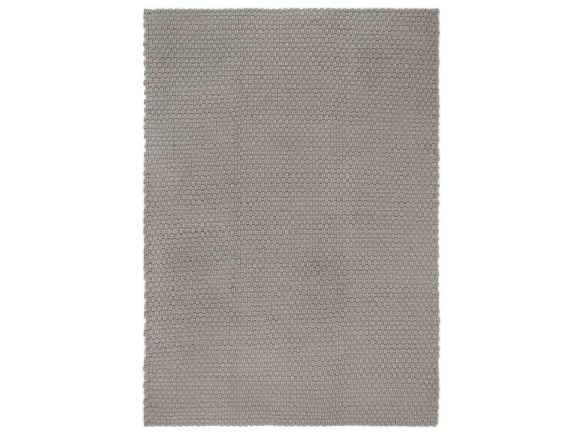 Rug, Rugs Vidaxl Cinzeto Algodão (160 X 230 Cm)