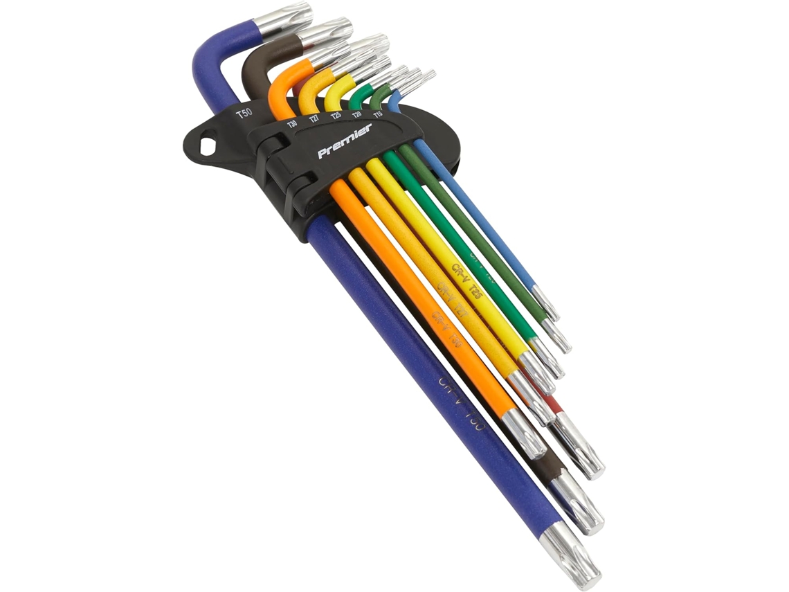 Conjunto De 9 Chaves Ak7194 Trx-star Extra Longas Com Código De Cores