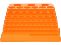 Organizador De Brocas, Suporte Multifuncional Para Brocas, Laranja, 84 Furos, Abs