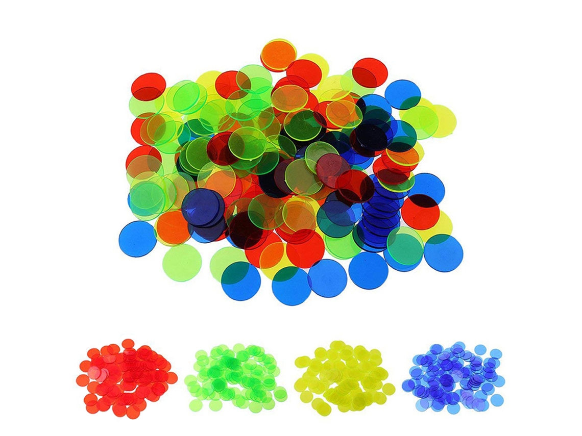 Yncm-100 Contadores Plásticos Transparentes 19mm 4 Cores