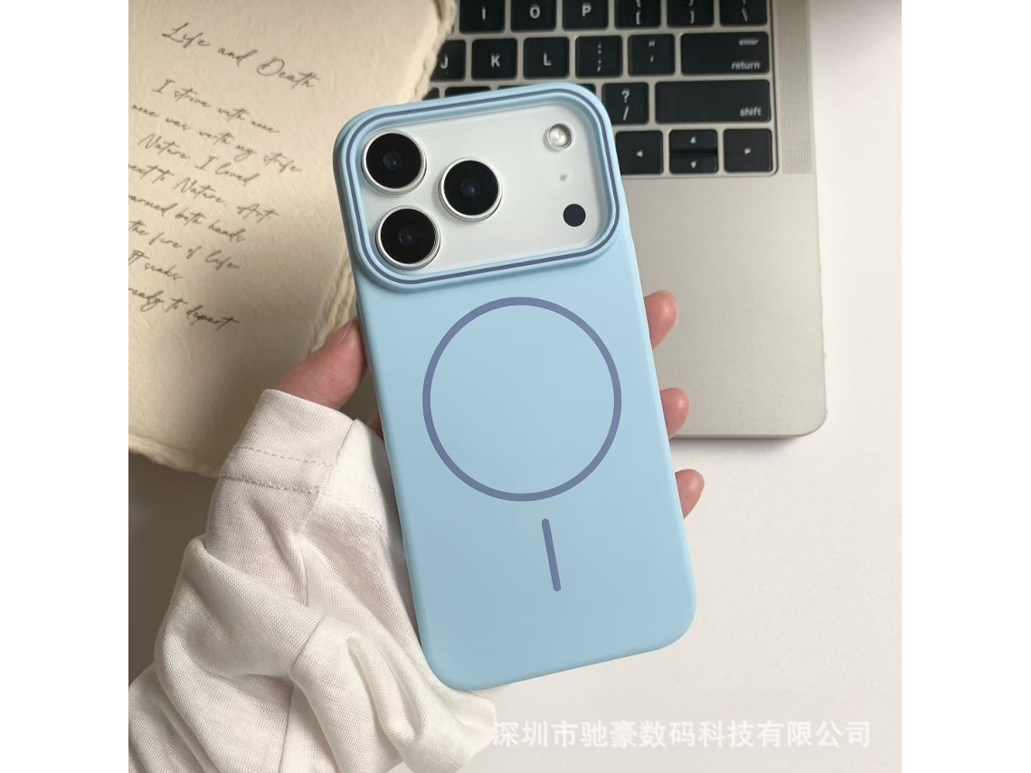 Capa Para Iphone 17 Air Peak Azul, Macia, Com Anel Fino, Magnética, Fosca, Sensação De Pele, Ultrafina, Resistente A Impactos, Cor Sólida