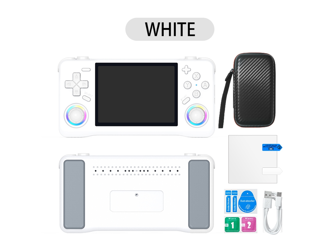 Console De Games Xf35h, Tela De 3,5 Polegadas, Bateria De 4000 Mah, Console Portátil Retrô Psp De 3,5 Polegadas, 128 Gb Branco Sfushos