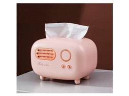 Caixa NOVA LINE de papel toalha em forma de rádio retrô, rosa