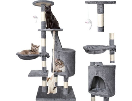 Árvore para Gato 118 Cm Cinza PURLOV