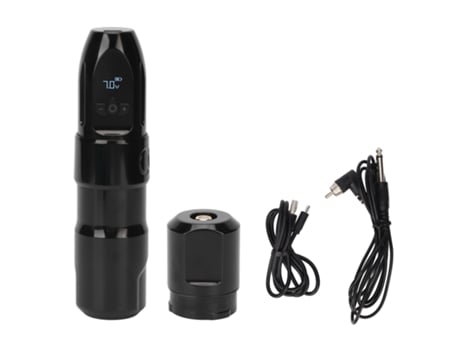 Caneta De Tatuagem Rotativa Sem Fio 1200mah 2 Em 1 Com Oled E Fonte De Alimentação Profissional, Com Cabeça De Reposição Rac Aiaididiy