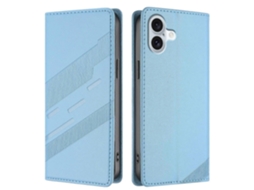 Capa De Couro Com Suporte E Estampa Estilo Punk Para Iphone 16 Plus
