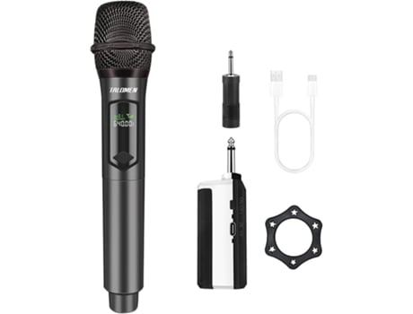 Microfone Sem Fio K60-1 Recarregável 160 Pés TALOMEN