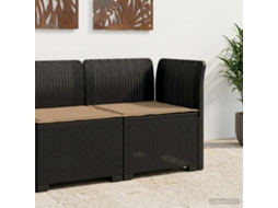 Vidaxl Sofá De Jardim 1 Lugar Com Almofada Look Rattan Pp Antracite