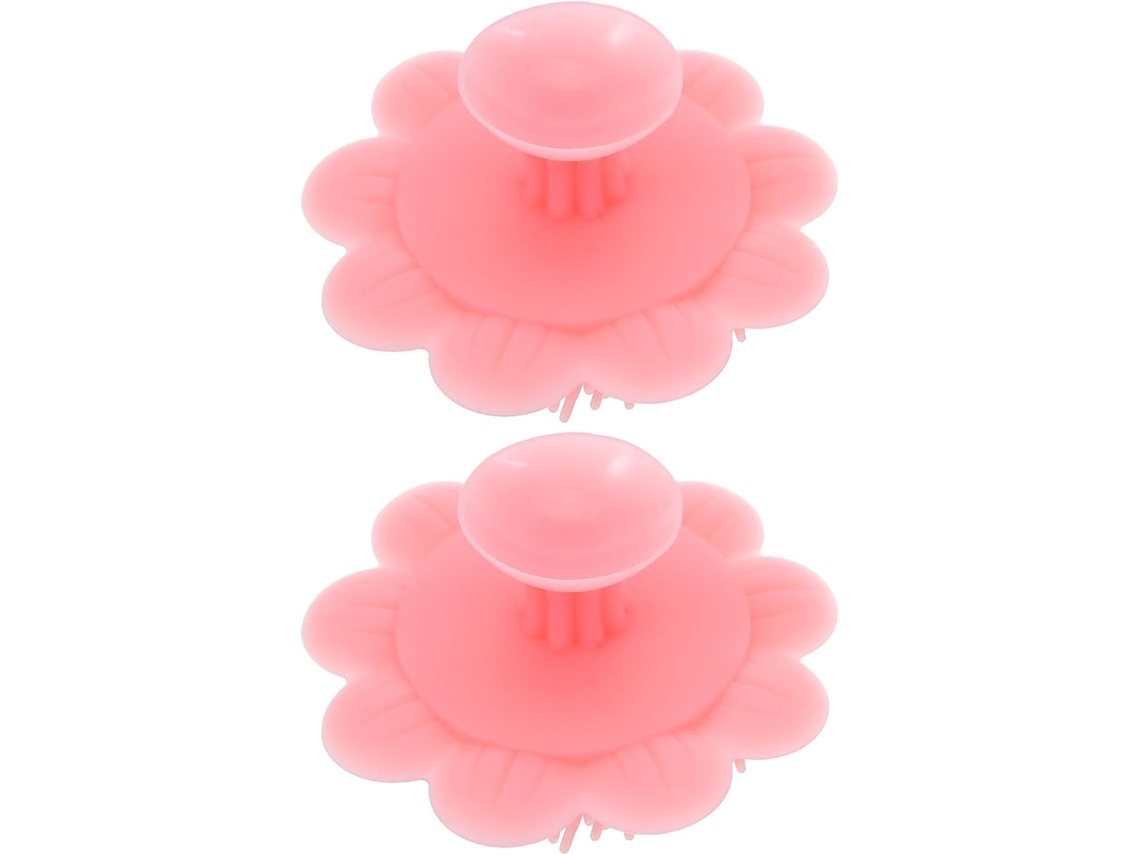 Conjunto Tehaux Com 2 Escovas De Silicone Macio Para Banho Bebês, Escova Dupla Face Para Massagem No Couro Cabeludo