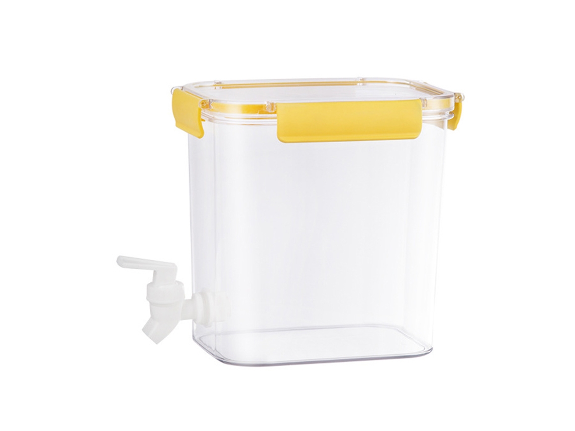Chaleira de Água Fria de Grande Capacidade 3.5l Pet com Torneira Selada para Cozinha Amarela S/MARCA