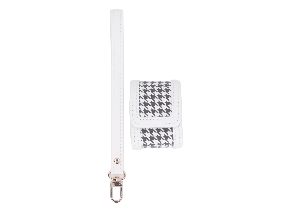 Funda Para Cámara Instantánea Instax Pal Estilo Plaid De Pu Con Correa De Mano Protectora Blanca