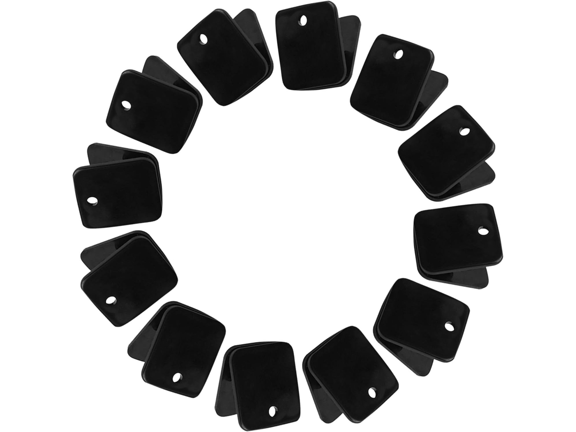 Conjunto De 40 Clipes Quadrados Plástico Preto Para Organizar E Classificar Documentos No Escritório Em Casa Versáteis