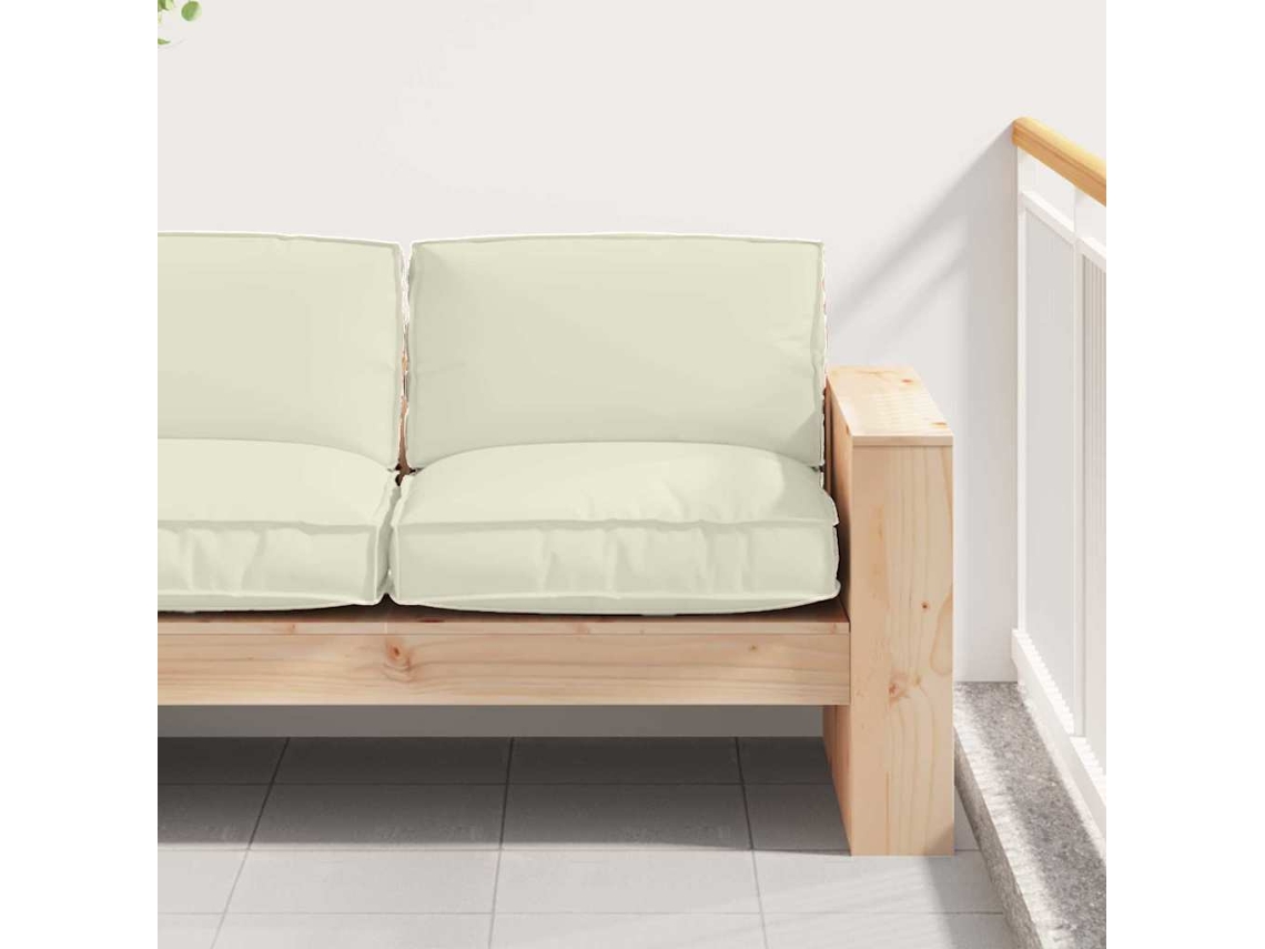 Vidaxl Almofada Tecido Oxford Creme 80 X 80 X 12 Cm
