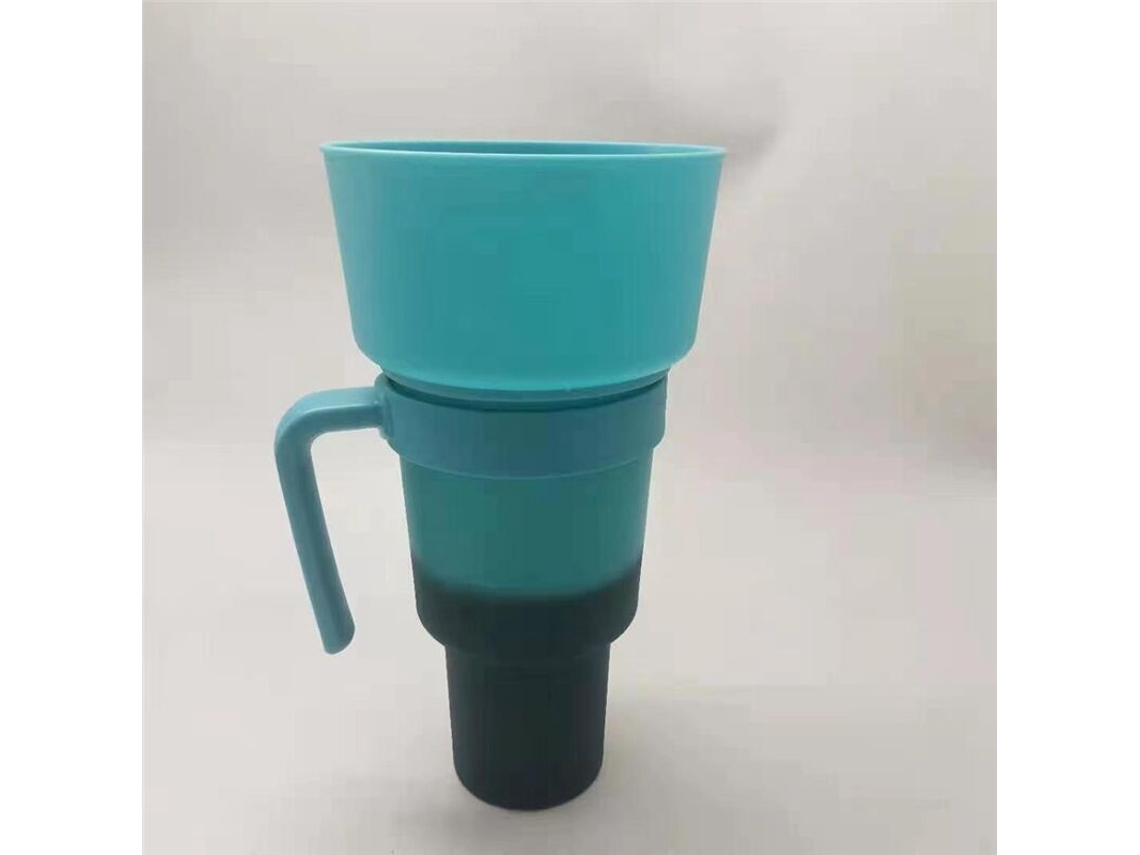 Copo Estádio Com Tigela Para Lanches, Lanches À Prova De Vazamentos, E Caneca Reutilizáveis ​​para Adultos Crianças Azul B Aquaforge