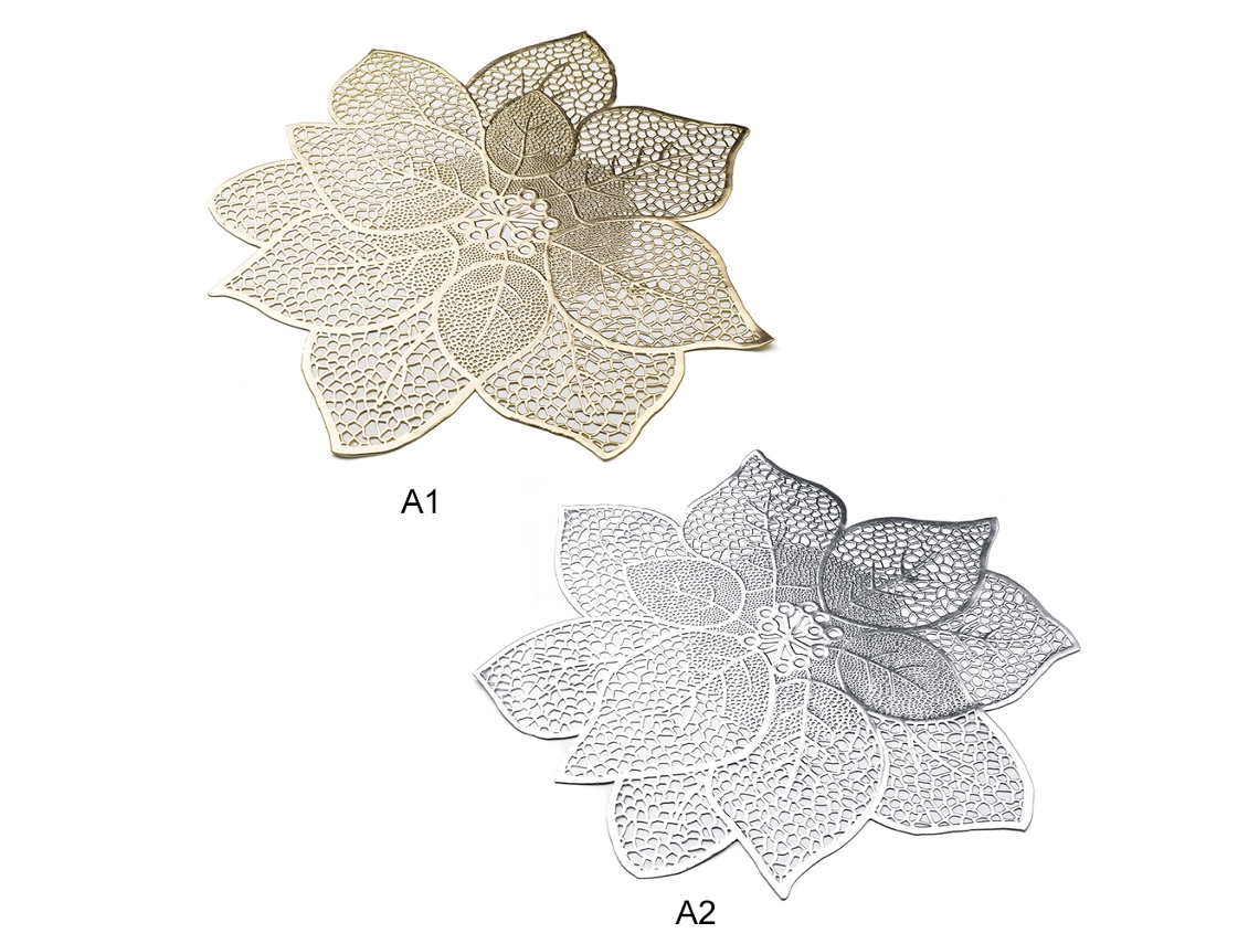Placemate Bauhinia Prateado Mate 43*45cm Eoocoo