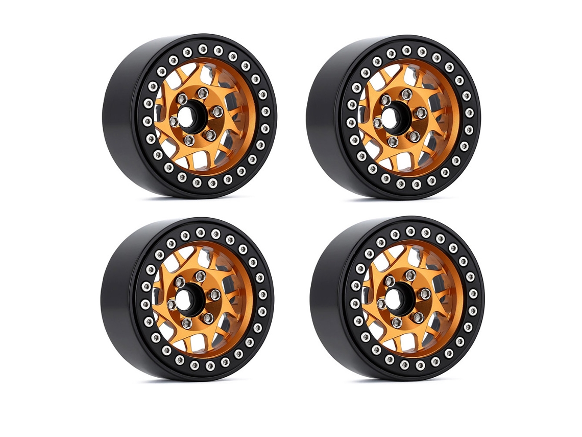 Mali aro de Liga de Alumínio Beadlock 2.2in Hub 4pcs para Trax4 Scx10 90046 Axi03007 Redcat Gen8 Carro Controle Remoto 1/10