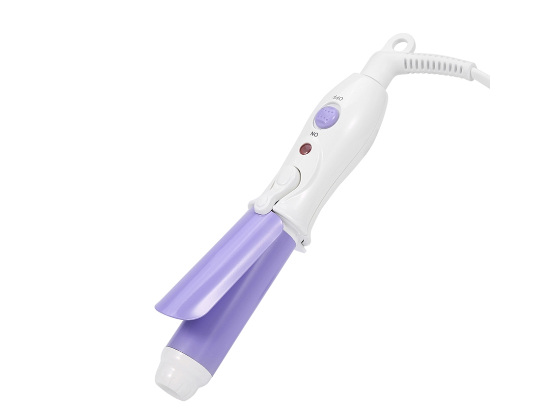 Mini Curling Iron Portátil Com Cerâmica E Turmalina Ondas Cacheadas Profundas Roxo
