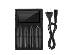 Cargador de Baterías Inteligente Liitokala Lii Pd4 Con 4 Ranuras Lcd para Baterías de Iones de Litio, Nimh Y Lifepo4.