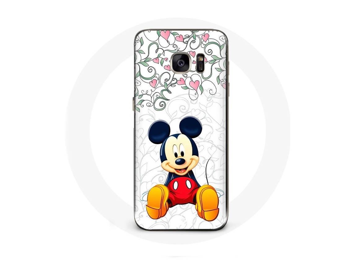 Capa para Samsung Galaxy S6 Flores do Mickey Mouse Corações