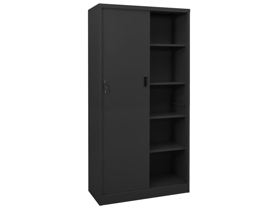 Armário de mesa deslizante MAISON EXCLUSIVE em aço antracite (90x40x180 cm)