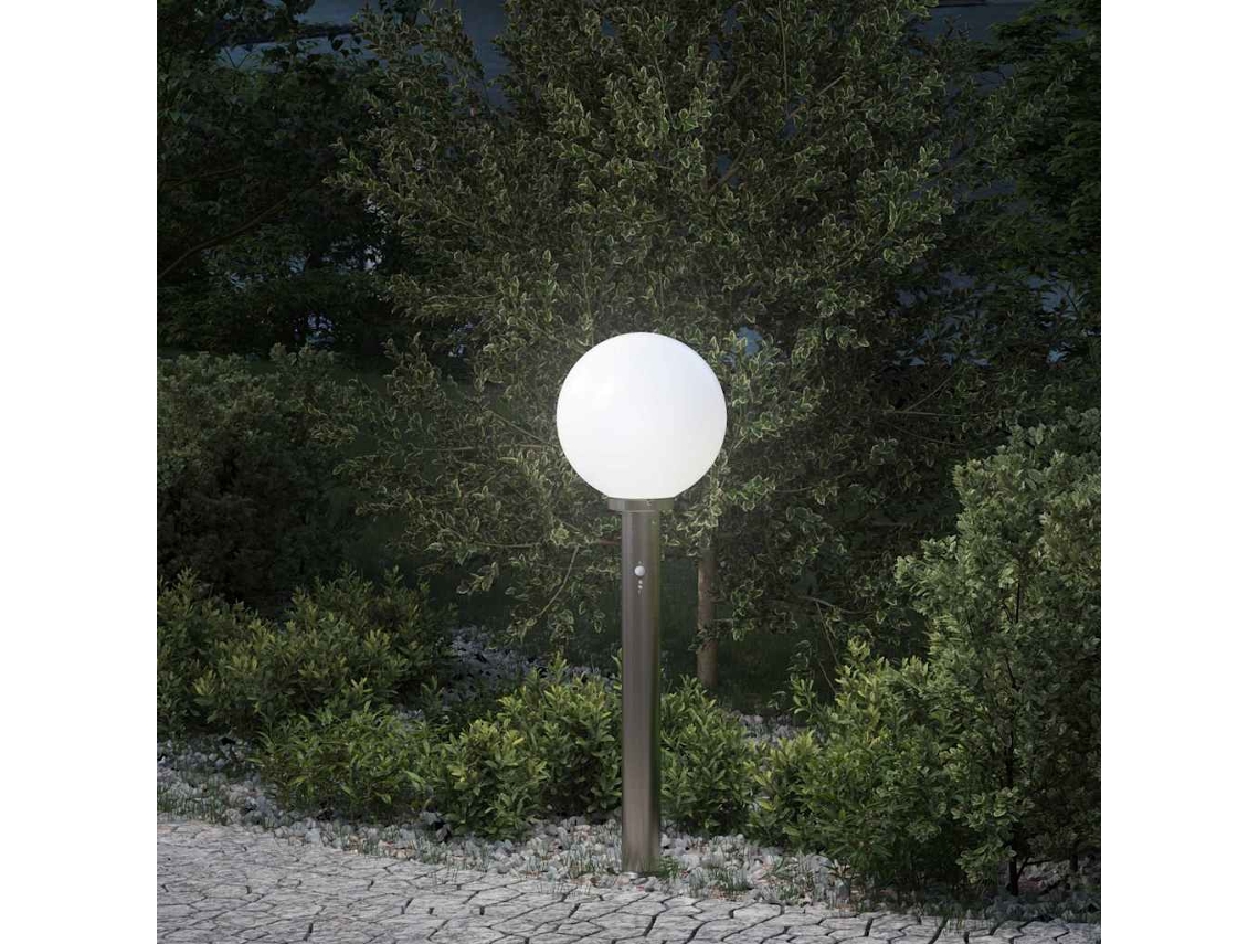 Vidaxl Luminária De Poste Com Sensor, 80 Cm, Aço Inoxidável, Ip44
