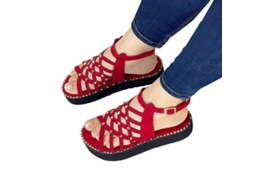 2026 sandálias de Plataforma com Fivelas e Cintas Cruzadas para Mulher, Sapatos Slingback com Prendedores e Design Oco