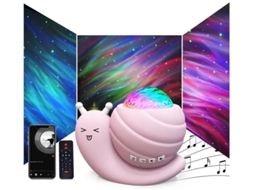 Luz Noturna Do Projetor Star Luzes Do Projetor Aurora Galaxy 4 Em 1 Luzes Noturnas Snail Kids Para Quarto Com Coluna Remota/música Yizhood