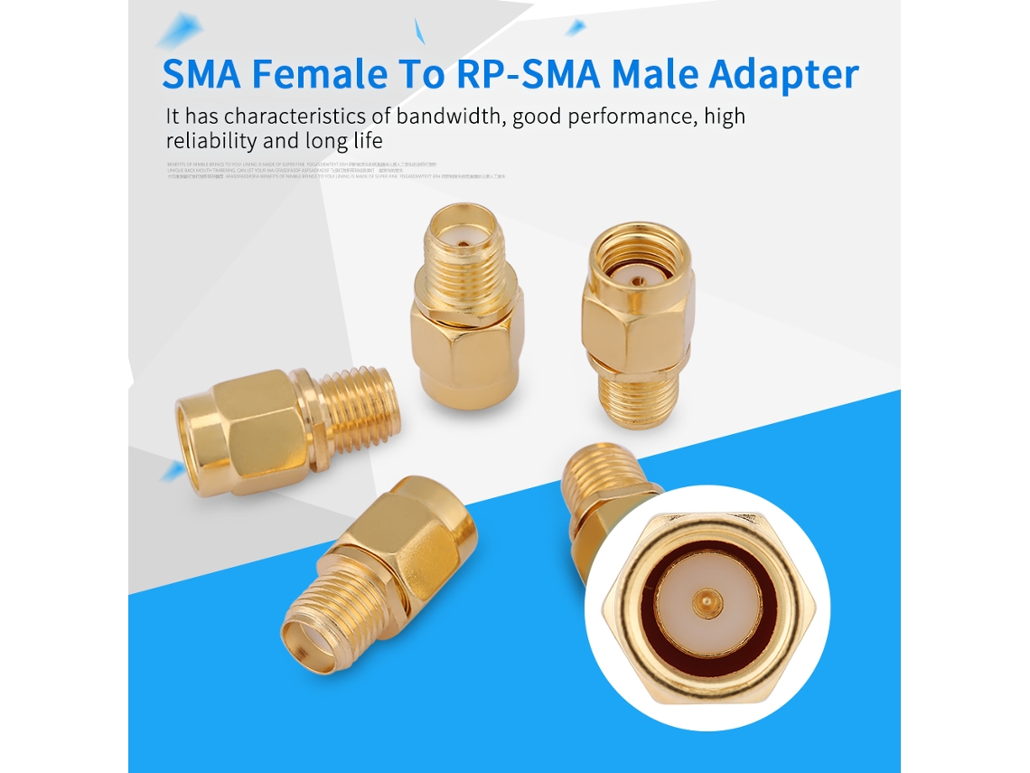 Laxiscreed Adaptador Sma Fêmea Para Rp, Compatível Com Multicópteros Rc E Acessórios Rf