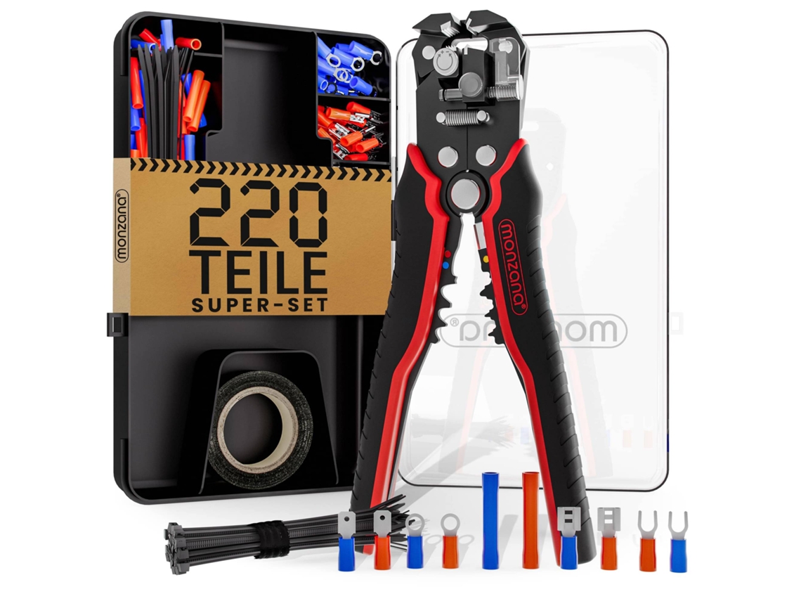 Decapador de Cabos 3 em 1, 220 Peças, 0,2 6 Mm² AQUAFORGE