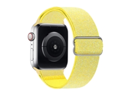 Bracelete Desportiva Elástica Para Apple Watch Series 11/10/9/8/7/6/5/4 Se 3/2/1 (41 Mm, 40 Mm, 38 Mm) Amarelo Claro Panoona
