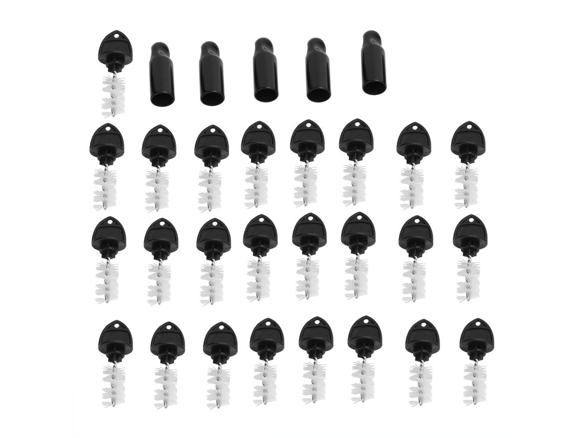 Kit de 25 escovas e 5 tampas para torneiro de cerveja Primerox