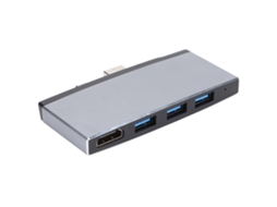 2026zentro-dock De Expansão Usb3.0 6 Em 1 Multifuncional Adaptador 4k Hd Cinza Para Mouse Teclado Pen Drive