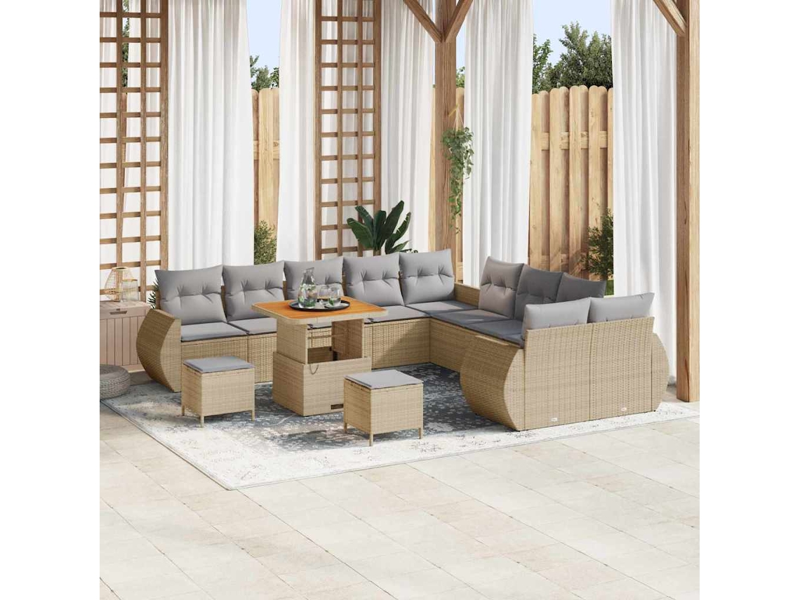 Vidaxl Conjunto De Sofá De Jardim 13 Unid. 13-número De Lugares