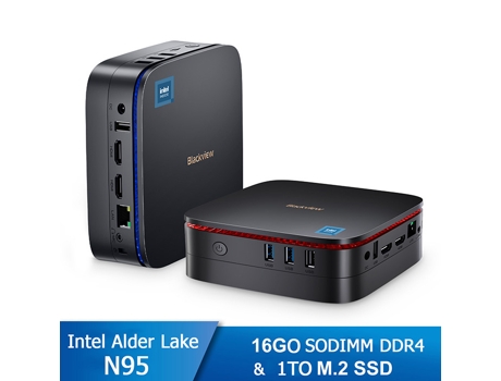 Mini Pc BLACKVIEW Mp60 Intel Alder Lake N95 Ram:16 Gb 1 Tb Ssd Pro Intel Uhd Graphics Preto