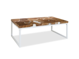 Vidaxl Mesa De Centro Em Resina De Teca 110x60x40 Cm