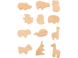 Puxadores De Gaveta Madeira Em Formato Animais, 12 Peças, Puxadores Decorativos Para Móveis De Quarto Infantil