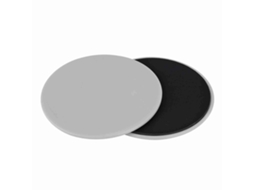 2 Discos Deslizantes Para Exercícios Fitness Core Slider Equipamento De Treino Corporal Completo Cinza