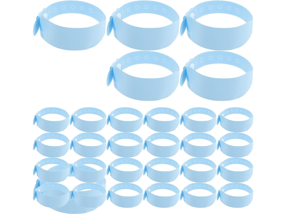 Pacote Com 100 Pulseiras Descartáveis De Plástico Para Identificação Hospitalar, Pulseiras De Pvc Macias E Resistentes À
