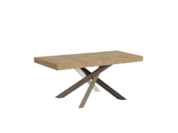 Mesa de Jantar Extensível 90X140/244 Cm Volantis Premium Carvalho Natural Quadro 4/C ITAMOBY