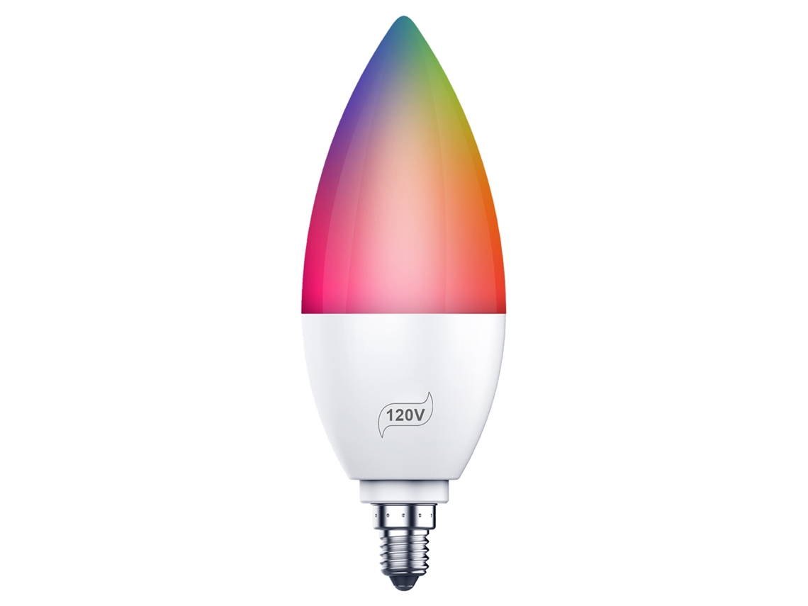 Lâmpada inteligente vela LED E12 4w 16m cores 2700 6500k dimmável app controle de voz timer