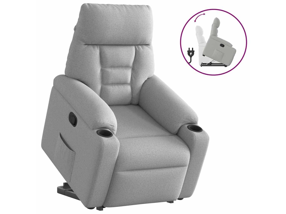 Stand Up Recliner Chair, Stand Up Recliner Chairs Vidaxl Cinzeto Tecido